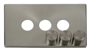 3 Gang Dimmer Switch Cover Plate - Brushed Stainle