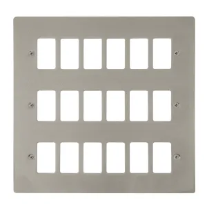 18 Gang GridPro Frontplate - Pearl Nickel