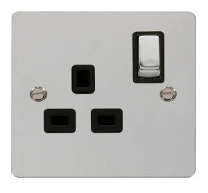 Ingot 1 Gang 13A DP Switched Socket  - Black