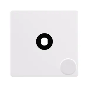 1 GANG UNFURNISHED DIMMER PLATE & KNOBS - POLAR WH