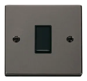 1 Gang Intermediate 10AX Switch - Black