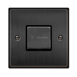 10A INGOT 3 POLE FAN ISOLATION PLATE SWITCH