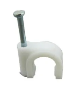 8.0 Rd White Cable Clip