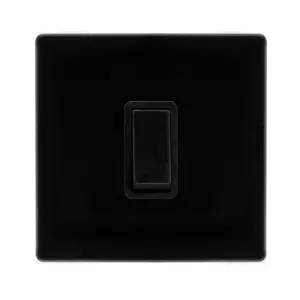 10AX INGOT 1 GANG 2 WAY SWITCH - METAL BLACK COVER