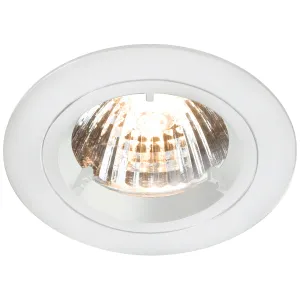 IP20 230V GU10 Gloss White Recessed Fixed Twist &