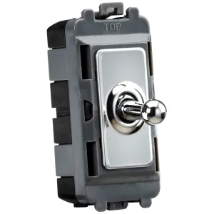 20AX 1G 2-way SP Grid Toggle Switch - polished chr