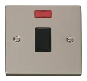 20A 1 Gang DP Switch + Neon - Black