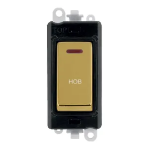 20AX Double Pole Switch With LED Module - Black -