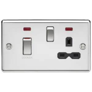 45A DP Switch & 13A Socket with Neons - Polished C