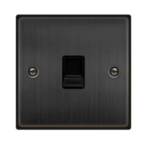 SINGLE TELEPHONE SECONDARY OUTLET - MATT BRONZE -