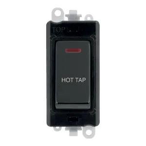 20AX Double Pole Switch With LED Module - Black -