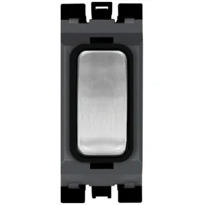 20A 2W SP SW BRUSHED STEEL BLACK