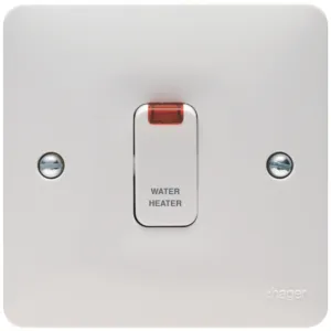 20A DP Switch with LED Mkd WATERHEATER