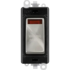 20AX Double Pole Switch With Neon Module - Black -
