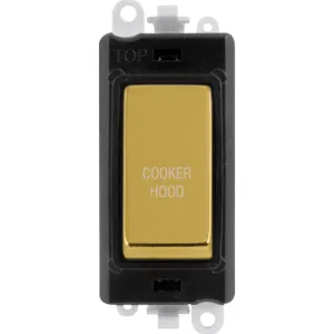 20AX Double Pole Switch Module - Black - Polished