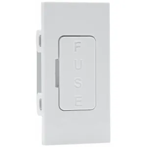 EURO MODULE 13A FUSED MODULE, WHITE