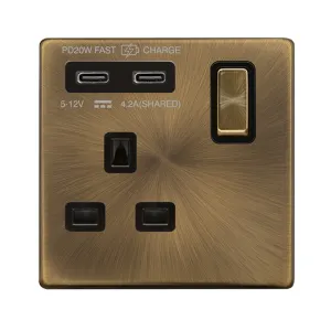 DEFINITY COMPLETE 'INGOT' 13A 1 GANG SWITCHED SAFE