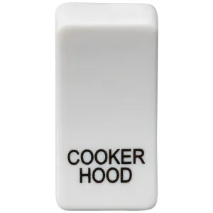 Switch cover "marked COOKER HOOD" - white