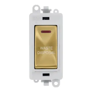 20AX Double Pole Switch With LED Module - Polar Wh