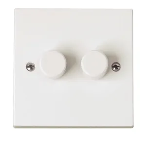 PRW 2GANG 2WAY 0-100W LED DIMMER SWITCH