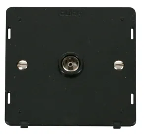 Single Coaxial Socket Insert - Black