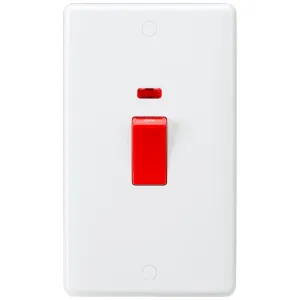 45A DP Switch with Neon (2G size) - Red Rocker
