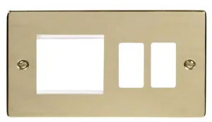 Hotel Accessory Plate - 2 Gang Gridpro Frontplate