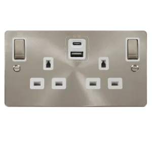 2G 13A SW SKT 4.2A A&C USB INGOT FPBS WH