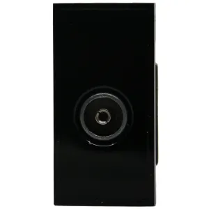 Single IEC Female Euromodule Black