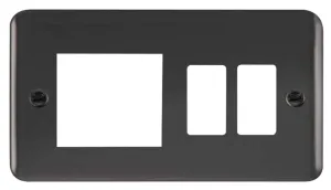 Hotel Accessory Plate - 2 Gang Gridpro Frontplate