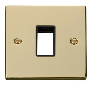 1 Gang Plate Single Aperture - Black
