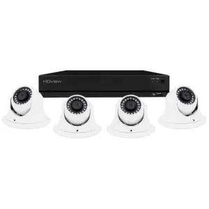 8CH 4MP 4TB 4 WHITE DOME CAMERA KIT