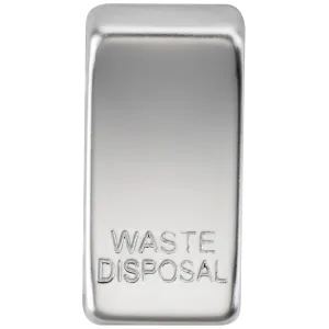 Switch cover "marked WASTE DISPOSAL" - polished ch