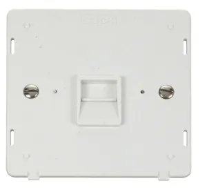 Single Telephone Socket - Master Insert - White