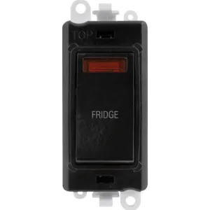 20AX Double Pole Switch Module - Black - Stainless