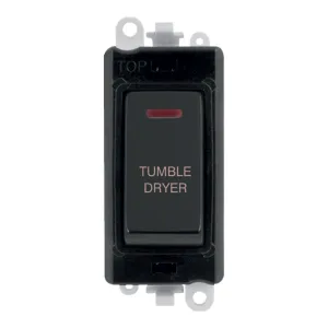 20AX Double Pole Switch With LED Module - Black -