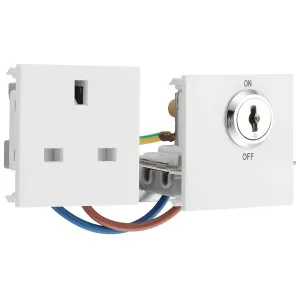 EURO MODULE 13A - DOUBLE POLE KEY CONTROLLED SWITC