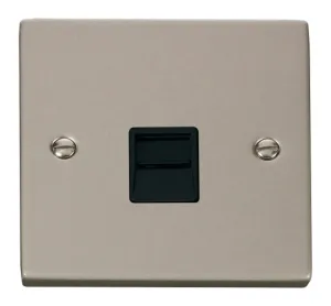 Single Telephone Socket Outlet Secondary - Black