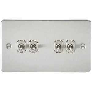 10AX 4G 2-way Toggle Switch - Brushed Chrome