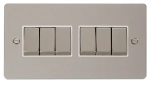 Ingot 10AX 6 Gang 2 Way Switch  - White