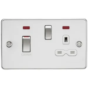 45A DP Switch & 13A Socket with Neons - Polished C
