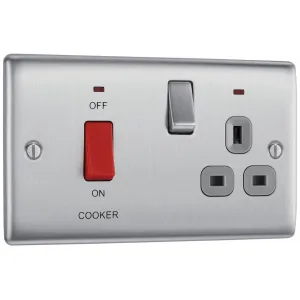 NEXUS METAL BRUSHED STEEL 45A COOKER CONTROL UNIT
