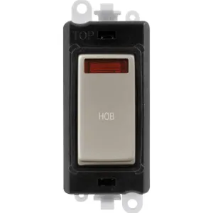 20AX Double Pole Switch With Neon Module - Black -
