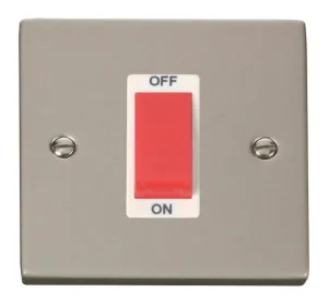 Deco - 50A 1 Gang Double Pole Switch - Red Rocker