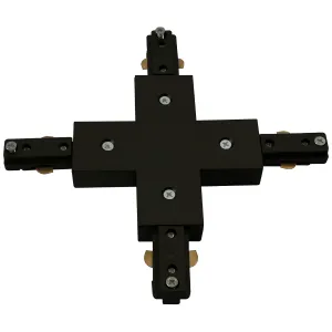 230V Track X-connector - Black