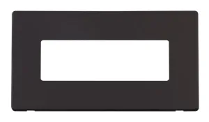 2 Gang (6 In-Line) Aperture Cover Plate - Black
