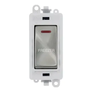 20AX Double Pole Switch With LED Module - Polar Wh