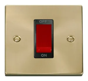 Deco - 50A 1 Gang Double Pole Switch - Red Rocker